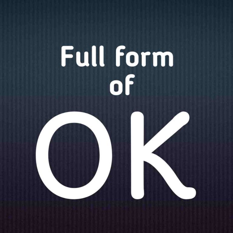 Full form of ok In hindi